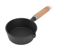 Mini poêle à œufs, en fonte, manche en bois massif, mini poêle pré-assaisonnée pour la cuisine intér