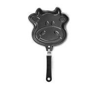 Mini Poêle - Acier - 15 x 16.5 cm - Anti-adhérent - Motif vache - Tous feux dont induction