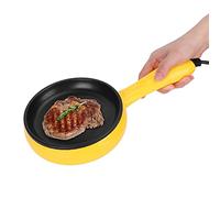 Mini Poêle Electrique, 350w Mini Crepiere Electrique Friseur D'oeufs Anti-Adhésif Pan Steak Pancake Omelette Maker Avec Spatule En Bois Pour Les Familles, Les Enfants, Les Dortoirs, Les Appartements