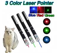 Mini pointeur laser LED portable vert et rouge sans piles, lampe torche LED, stylo laser, jouet interactif pour chat No battery Green