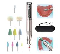 Mini polisseuse USB sans fil, kit de polissage pour résine souple et base en résine acrylique, 11 têtes de meulage et étui de transport inclus