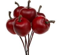 Mini pomme artificielle sur fil pour des compositions décoratives automnales