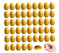 Mini Pommes de Terre 50 pièces, Mini Pomme de Terre Artificielle en Plastique et résine avec Expression Mignonne, Nourriture Miniature décorative conviviale pour Maison poupée, Jardin féerique, ta