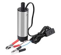 Mini pompe 12v carburant en acier inoxydable, pompe gasoil à eau de pompe avec un tamis sans rouille sur le fond pour voiture, pompe submersible de bateau débit 30 L/min