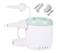 Mini Pompe À Air Électrique, 5000 Pa avec 3 Buses Portable Blanche pour Matelas Pneumatique, Gonfle et Dégonfle Rapidement pour Matelas Pneumatique Piscine Enfants