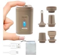 Mini Pompe à air Électrique avec 5 Buses, Gonfleur/Dégonfleur Portables avec Batterie Rechargeable et Adjustable Lumière LED, Pompe à Matelas d'air de Voyage, 2 en 1 Gonfle et Dégonfle Rapidement