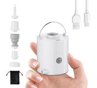Mini pompe à air électrique pour gonflables avec batterie de 2000 mAh rechargeable par USB pour gonfler, dégonfler pour matelas pneumatique, flotteurs de piscine, sacs de rangement sous vide, bouée de