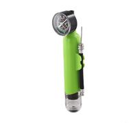 Mini pompe à air manuelle avec manomètre intégré jusqu'à 20 psi pour ballons de sport et vélos, construction ABS résistante à l'usure, vert (vert)
