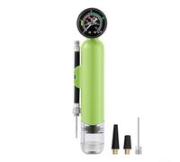 Mini pompe à air portable avec jauge intégrée pour un gonflage rapide des ballons, idéale pour les activités sportives (vert)