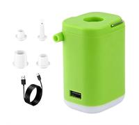 Mini pompe à air portable avec lumière, pompe à air portable pour gonflables, petite pompe électrique pour gonflables, pompe à matelas gonflable rechargeable pour camping, piscine, bouée de natation
