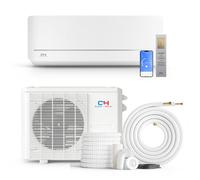 Mini pompe à chaleur sans canal, système de chauffage sans fil, onduleur pré-chargé, avec kit d'installation de 4,9 m (9 000 BTU, 230 V, 18 SEER)