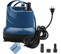 Mini Pompe À Eau Pompe Submersible 1500L/H 20W 230V Pompe Vide Cave Hauteur de Refoulement 1,6 M Câble 1,8 M pour Jardin, Aquarium, Étang, Fontaine