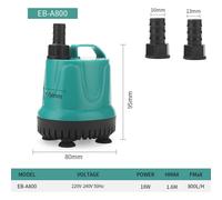 Mini pompe à eau sans brosse Ultra silencieuse,fontaine d'eau Submersible,filtre,bec étanche,fontaine,bol à poisson,étang d'aquarium - Type 18W 800LH-EU plug