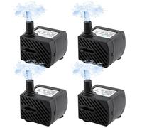Mini Pompe A Eau Submersible, 4 Pièces Ultra Silencieuse, 180L/H, 3W, 220V-240V, 50/60Hz, Ajustable Pour Étang, Fontaine, Réservoir de Poisson