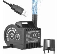 Mini Pompe à Eau Submersible, Pompe de Fontaine USB 5V, Petite Pompe à Eau Réglable à 8 Niveaux avec Chargement USB et Base à Ventouse Mini Pompe Portable 0-600 L/H pour Fontaine (QR70L)