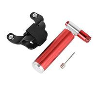 Mini Pompe à Main Portable en Aluminium, Pompe de Gonflage d'urgence pour Vélo, Bleu - Durable et Légère, Compatible Embouts France et US, Usage Polyvalent (Rouge)