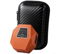 Mini pompe à oxygène portable rechargeable, ultra silencieuse 30 dB avec débit de 1 l/min pour aquarium, pêche, camping, aérateur double mode avec crochet, blanc (modèle orange)