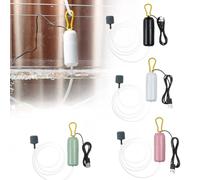 Mini pompe à oxygène USB pour aquarium, 7,5 x 3 cm, compresseur d'air silencieux avec tube d'air de 100 cm et moteur en cuivre, compatible avec aquarium, pêche en plein air et aération de fruits de