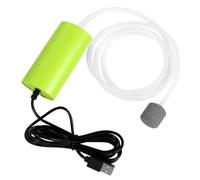 Mini Pompe à Oxygène USB pour Aquarium, Portable, Verte ABS | Aération Mobile, Câble Cuivre Renforcé, Interface USB, Usage Batterie Externe, Salon ou Pêche