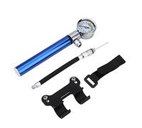 Mini Pompe à Vélo à Main 88PSI Gonfleur Pompe à Air Pliable de Bicyclettes avec Manomètre Compatible avec Valve Presta et Schrader avec Accessoires de Montage(Bleu)