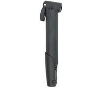 Mini pompe à vélo avec fermeture rapide et poignée en T / poignée pliante, pour toutes les valves, avec support de cadre, 11 bar/160 psi (noir, 19,5 cm)