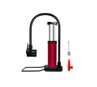 Mini pompe à vélo avec manomètre, pédale portable, compresseur de gonflage de pneus de VTT, jauge de pression, tuyau de cyclisme (rouge 1)