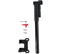 Mini pompe à vélo Dunlop - support, valve Schrader et valve Presa inclus - pompe à vélo avec manomètre - PSI/BAR - plastique - noir