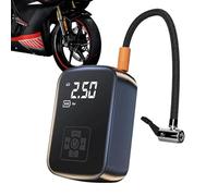 Mini Pompe à Vélo Électrique - 12 V 150 PSI | Pompe à air électrique portable | Compresseur d'Air avec Manomètre, Arrêt Automatique, Lumière LED, Batterie Rechargeable, Idéal pour Auto Moto Vélo