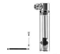 Mini pompe à vélo portable haute pression avec valve CV/AV, ABS transparent + métal, pompe à main pour vélo de route, montagne, voyage, léger 50 g avec aiguille à bille (sans support)