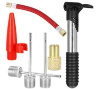 Mini pompe à vélo télescopique SPRINGOS - Plastique et aluminium - Argent - Accessoires inclus