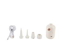 Mini Pompe électrique de Petite Taille, gonfleur d’air Portable USB avec 4 Buses pour Sacs de Rangement, Bateaux en Caoutchouc, Anneaux de Natation, Lits pneumatiques et Usage exté