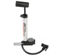 Mini-pompe pour vélo Beto 2 en 1 ( Gris aluminium / Noir / 240 mm )