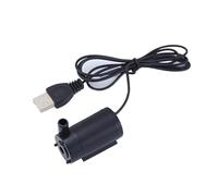 Mini pompe submersible horizontale ultra-silencieuse horizontale USB DC basse tension petite pompe à eau fontaine décoration de paysage pompe d'aquarium(Black)