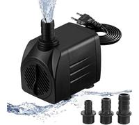 Mini pompes à eau (25/35/45 W, 2000/2500/3000 L/H), ultra silencieuse, pompe d'aquarium, pompe de fontaine avec câble d'alimentation de 1,5 m, 4 ventouses, 2 buses pour aquarium, étang, fontaine