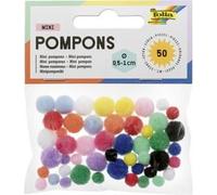 Mini pompons, 50 pièces, assorti