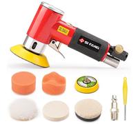 Mini ponceuse à air 2 pouces 7,6 cm Mini ponceuse à air orbitale à double action Kit de polisseuse à air pour travaux de carrosserie, Red 2''3''air sander, 2inch 3inch