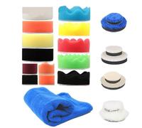 Mini ponceuse à Air orbitale, polisseuse pneumatique, double Action avec éponges Fonctionne Sans ProblèMe(Suit B)