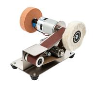 Mini ponceuse à bande 7 niveaux 4000-8000 tr/min, ponceuse de table en | Puissance de 96 W - Dimensions : 16 x 14 x 11 cm - Pour poncer, polir et dérouiller le métal, le bois, les bijoux