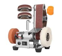 Mini ponceuse à bande électrique de bureau, machine de polissa verticale, meuleuse d'angle, affûteuse, avec 10 bandes abrasives.