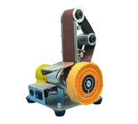 Mini ponceuse à bande électrique de bureau, machine de polissage verticale, meuleuse d'angle, affûteuse, avec 10 bandes abrasives.