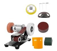 Mini ponceuse à bande électrique, machine de polissage et de meulage à monter soi-même avec ensemble de meuleuse, affûteur, coupe-couteau, bords de couteau