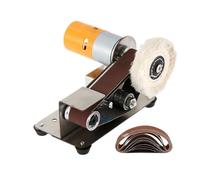 Mini ponceuse à bande électrique, machine de polissage et de meulage à monter soi-même avec ensemble de meuleuse, affûteur, coupe-couteau, bords de couteau