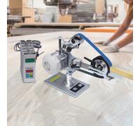 Mini ponceuse à bande électrique sans balais 220V, meuleuse multi-angle avec deux voies de ponçage pour le ponçage du métal, du bois et du plastique Sliver