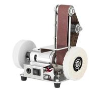 Mini Ponceuse À Bande Moteur 775 Avec 20 Courroies, Meuleuse D'établi Électrique Réglable 7 Vitesses, De Table, Polisseuse