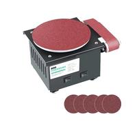 Mini ponceuse à disque d'établi, disque abrasif collant, meuleuse de table, machine de ponçage haute vitesse for bricolage, affûteuse de couteaux, polisseuse Pour les débutants en bricolage(B)