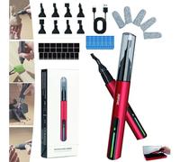 Mini ponceuse alternative sans fil avec capuchon anti-coupure et 8 têtes de ponçage, stylo de ponçage à chargement rapide USB pour petit ponçage, polissage