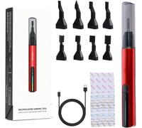 Mini Ponceuse Alternative, Stylo De Ponçage électrique, Ensemble De Mini Ponceuse, Ponceuse Alternative, Stylo De Ponçage à Charge Rapide USB, Ponceuse Réglable Rechargeable PE, Red
