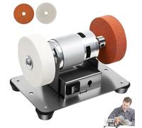 Mini ponceuse de table, meuleuse électrique 3000-6000 tr/min avec 2 meules, 7 vitesses réglables, ponçage efficace pour bijoux, métal, bois, jade