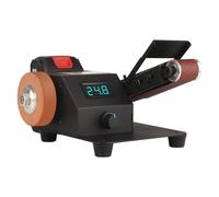 Mini ponceuse électrique à bande, angle réglable pour meulage polissage, haute vitesse 10000 tr/min, bandes abrasives incluses, idéal pour les projets de bricolage du bois