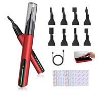 Mini Ponceuse Sabre Avec 8 Têtes de Ponçage, Réglable 3 Vitesses pour Meuler, Poncer, Polir, Idéal pour Bricolage Artisanat
